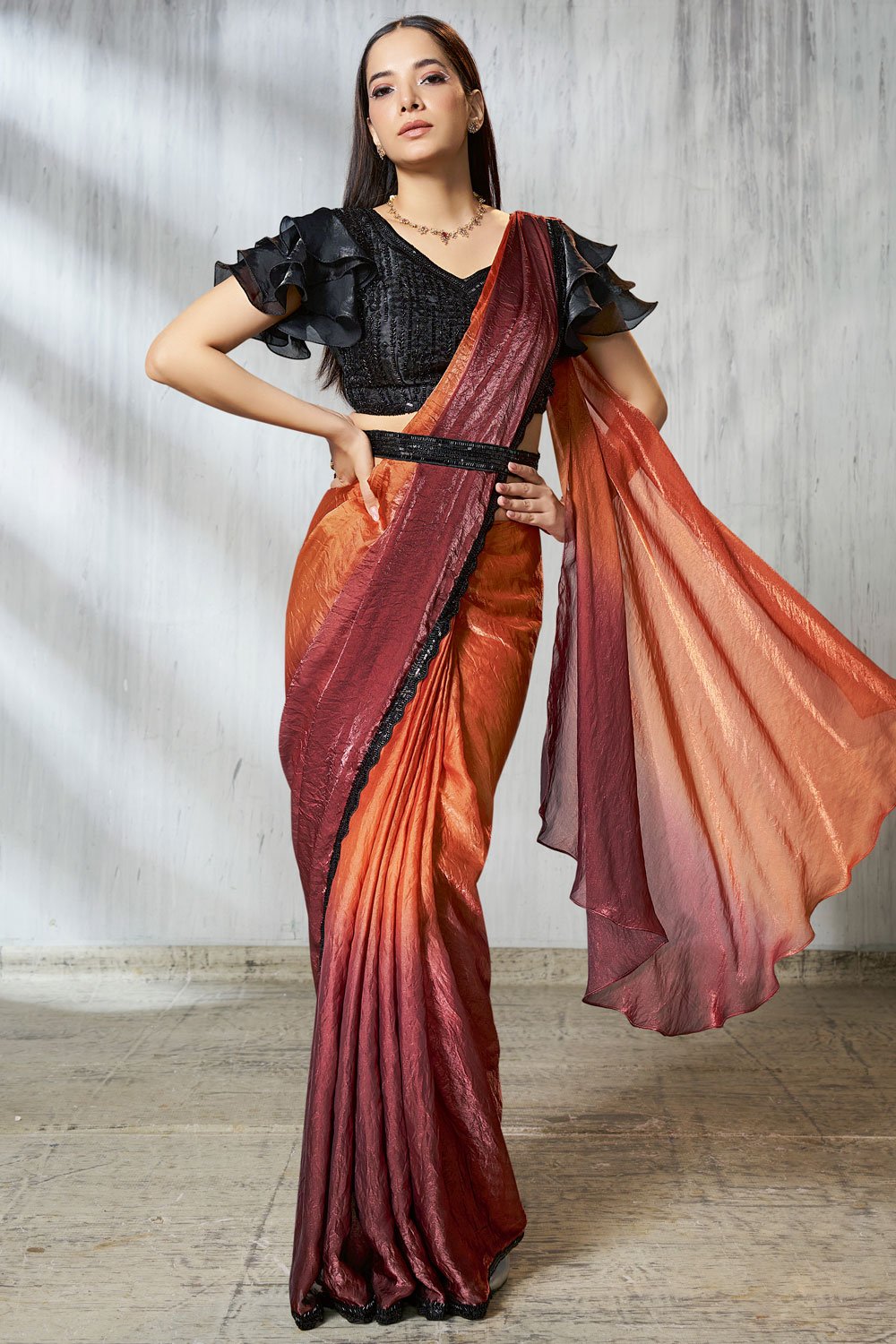 The Autumn Blaze Saree