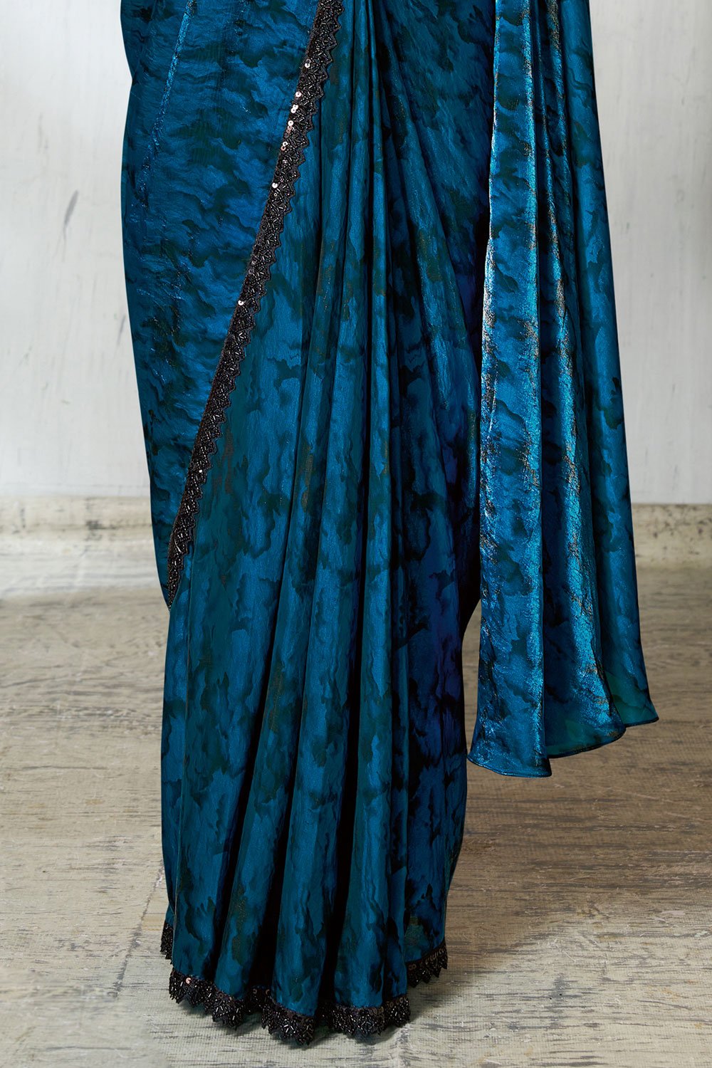 The Teal Twilight Saree