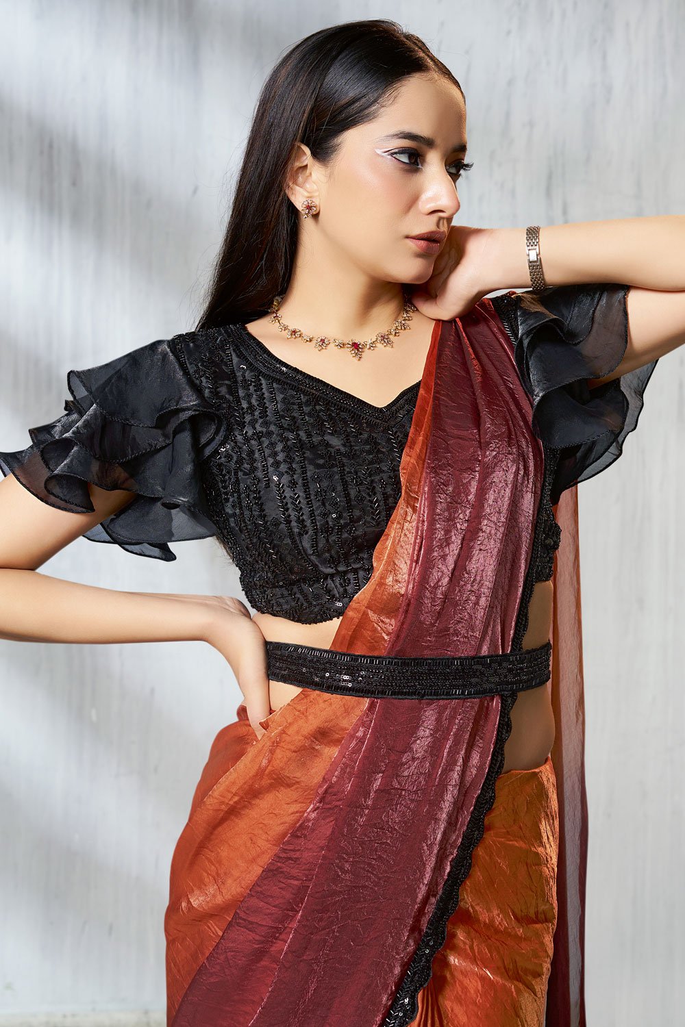 The Autumn Blaze Saree